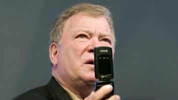 Captain Kirk with real communicator 2010